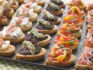 Marie. Hapjes, selection of crostini